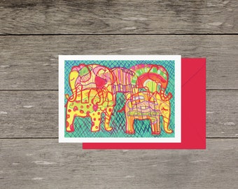 Elephant greeting card