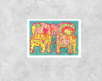 Elephant greeting card