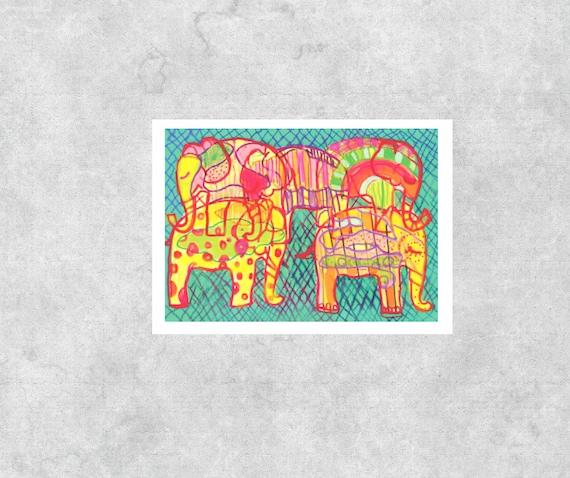 Elephant greeting card