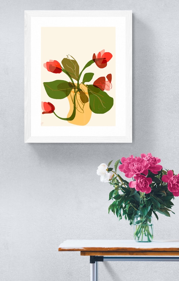 Roses in Vase framed art print
