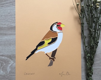 Goldfinch Papercut