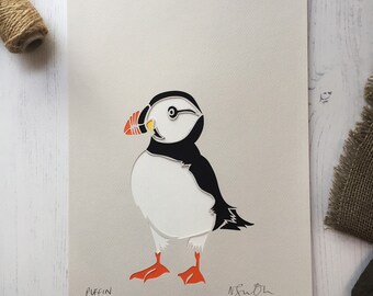 Puffin Papercut