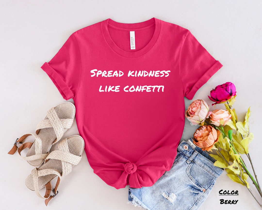 Spread Kindness Shirt For Women - Funny Flower Graphic Tee With Inspirational Message, Short Sleeve Casual Tshirt - View #2