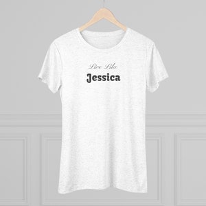 Live Like Jessica - Playful Women&#39;s T-shirt, Cute Graphic Tee, Short Sleeve Shirt, Casual Top, Weekend Wear