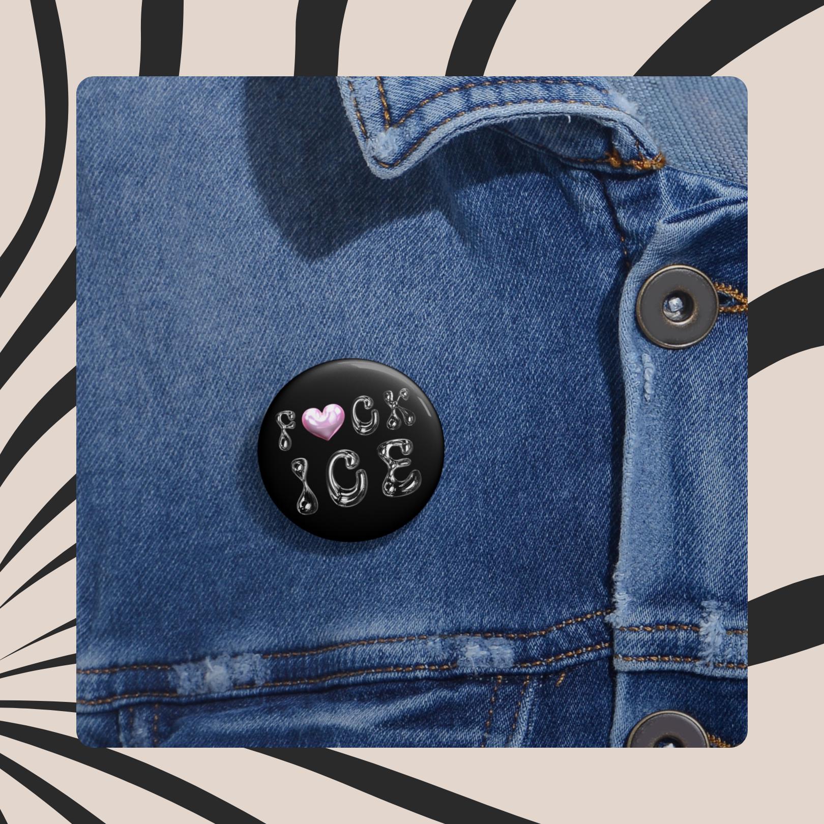 Fuck ICE Y2K Chrome Heart Pin - Protest Statement - Etsy