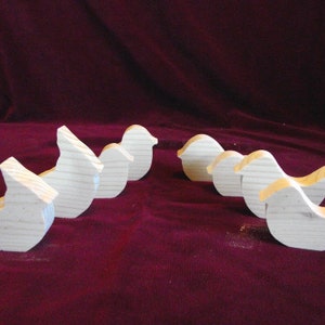 Smaller Songbirds, Wood Cutouts, Unfinished Pine