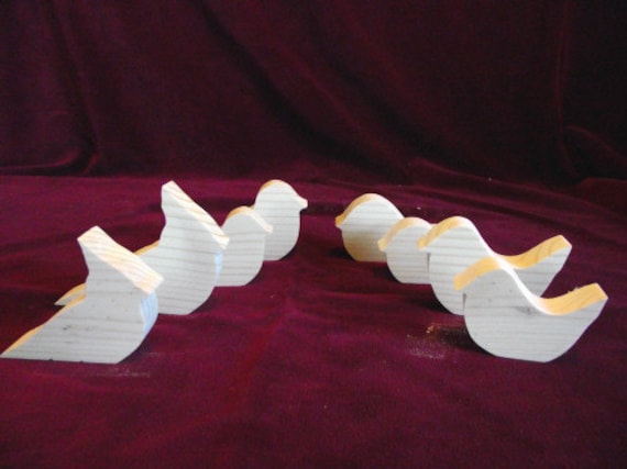 Smaller Songbirds, Wood Cutouts, Unfinished Pine