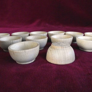 12 Sorting/Stacking Bowls, Unfinished Commercial Hardwood image 3