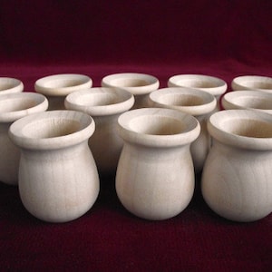 12 of the PREMIUM Bean Pots, Unfinished Maple image 1