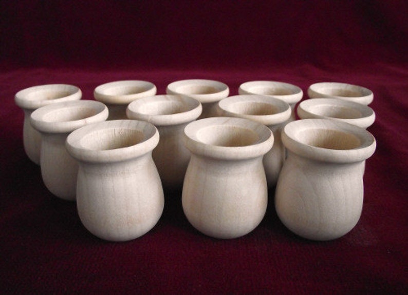 12 of the PREMIUM Bean Pots, Unfinished Maple image 1