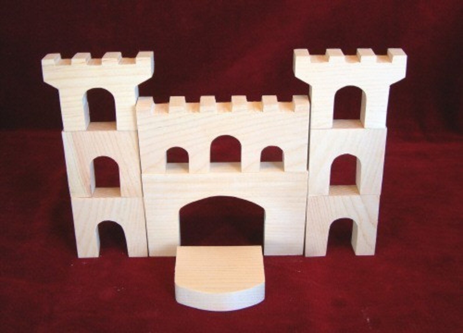 Castle Blocks 9 Pieces Unfinished Pine Cutouts Etsy