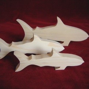 Shark Family of Unfinished Pine Cutouts image 5