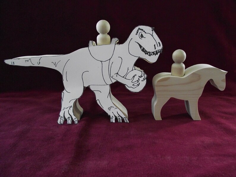 Tyrannosaurus Rex with Peg Doll Rider image 8