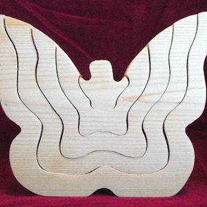 Big Stacker, Butterfly, Unfinished Pine image 1