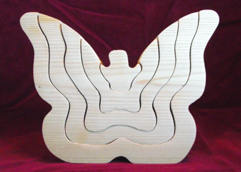 Big Stacker, Butterfly, Unfinished Pine image 1
