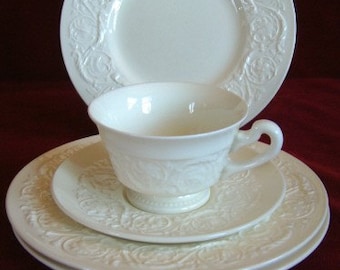 Wedgwood Patrician Cup, Saucer and 3 Salad Plates, Vintage PM550  ON SALE NOW