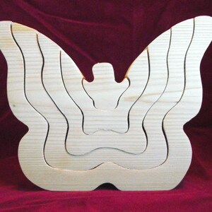 Big Stacker, Butterfly, Unfinished Pine image 3