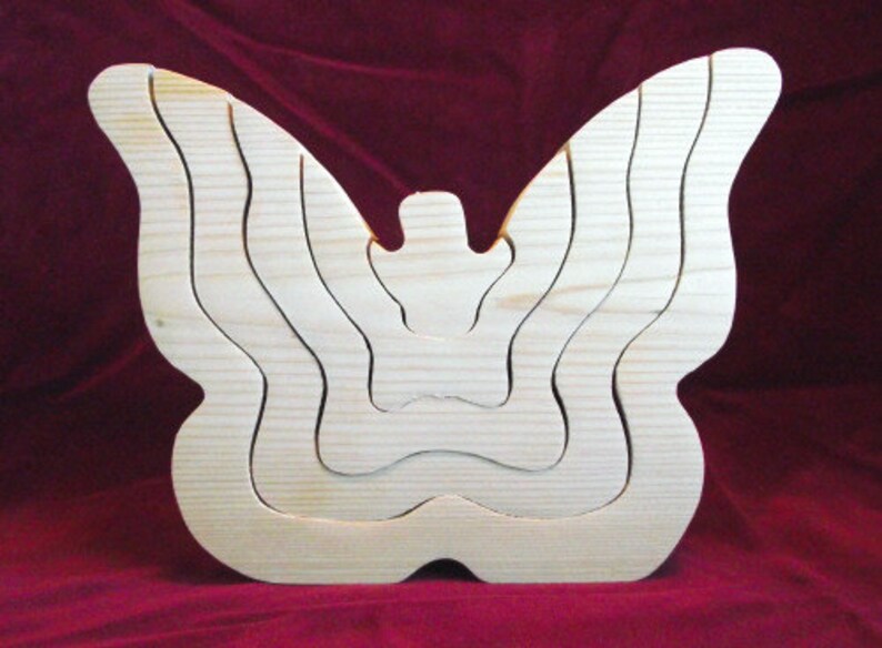 Big Stacker, Butterfly, Unfinished Pine image 3