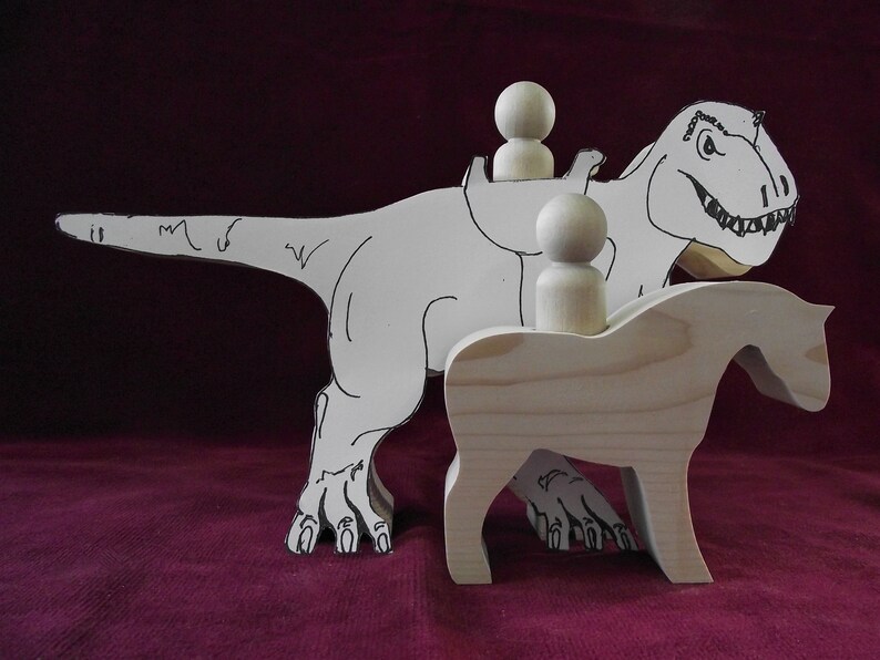 Tyrannosaurus Rex with Peg Doll Rider image 7