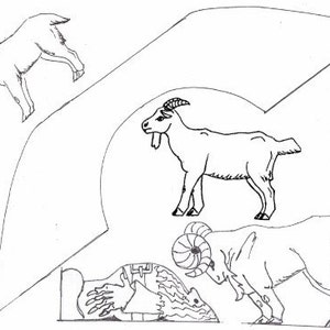 Three Billy Goats Gruff Unfinished Pine Story Set image 6
