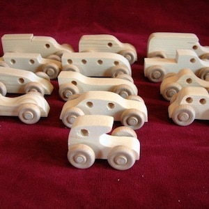 Mini-Vehicles, 12 Assorted Pine, Unfinished