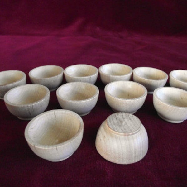 12 Sorting/Stacking Bowls,  Unfinished Commercial Hardwood