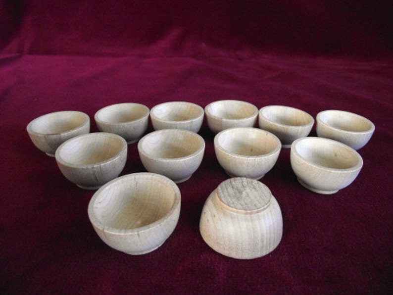 12 Sorting/Stacking Bowls, Unfinished Commercial Hardwood image 1