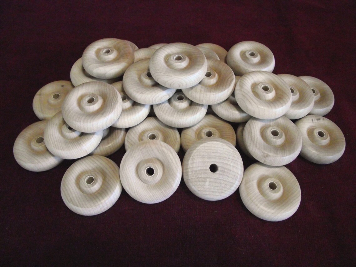 36 Hardwood Wheels 1-3/4 inch diameter with 1/4 hole | Etsy