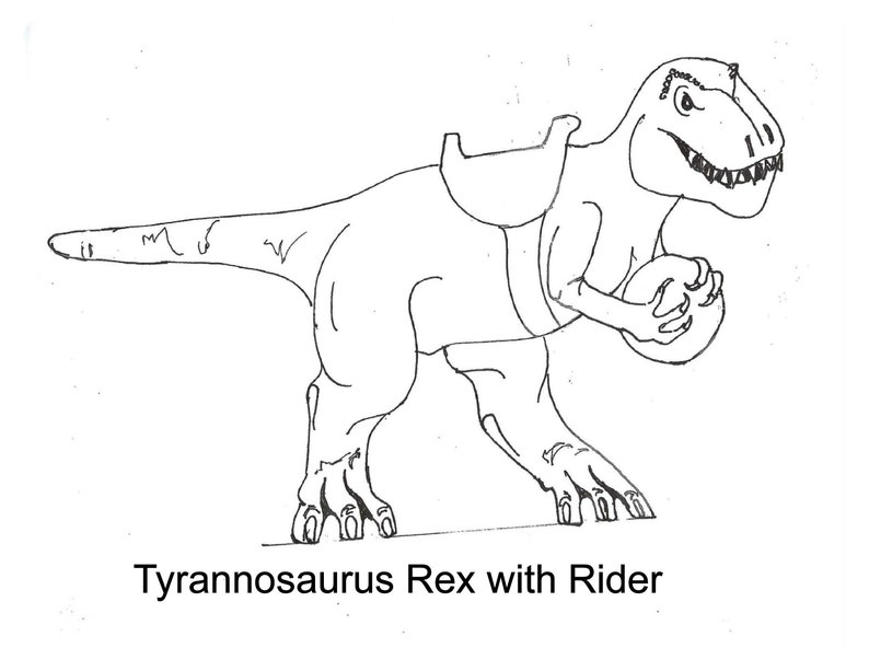 Tyrannosaurus Rex with Peg Doll Rider image 9