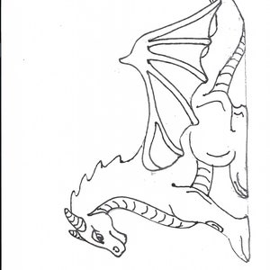 Winged Dragon with Rider, Unfinished Pine image 10