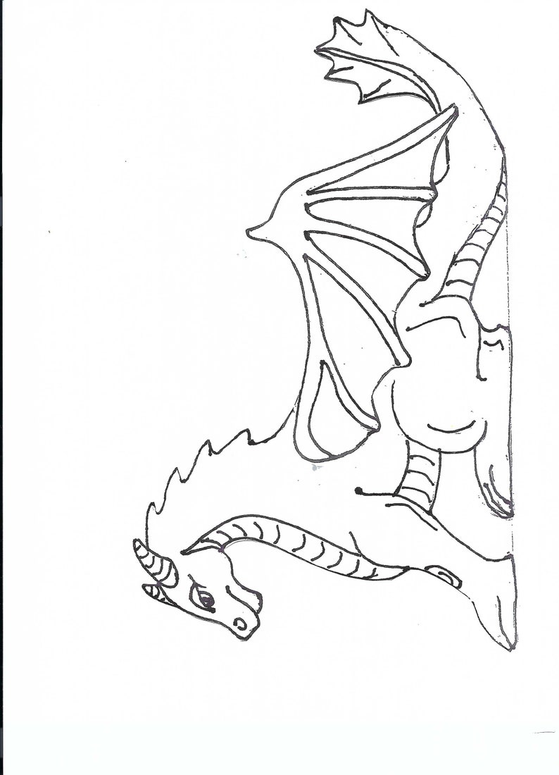 Winged Dragon with Rider, Unfinished Pine image 10