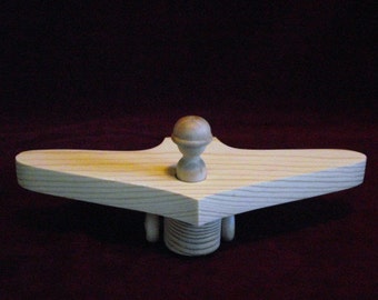 Stealth Bomber with Peg Doll, Unfinished Pine