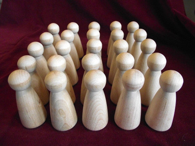 Bulk Pack of 25 of the No 1 Large Angel Peg Doll Unfinished