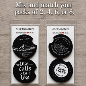 ACOTAR Inspired Car Coasters | ceramic or neoprene | party favors| join the night court| much cheaper to buy in bulk