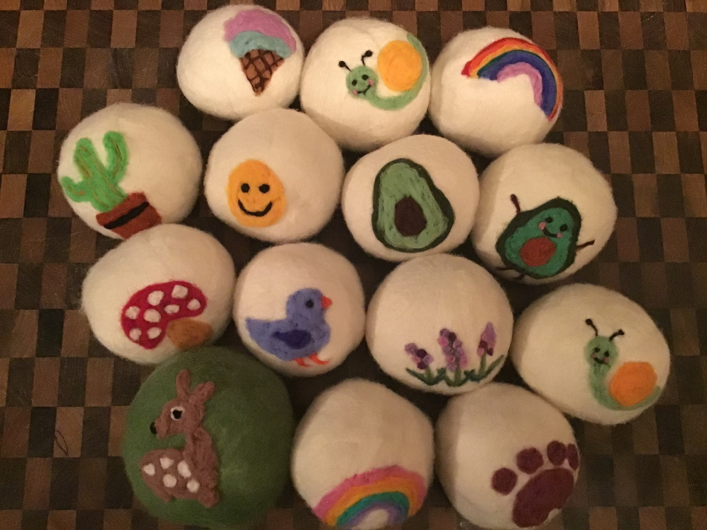 Felted wool dryer balls etsy discount