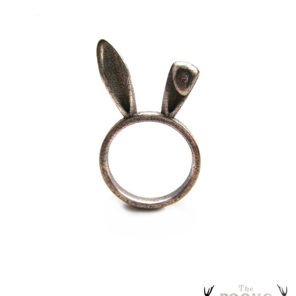 Bunny Ears Ring, bunny ring, animal ring, cute ring, playful, rabbit ears, hare, ears ring, animal jewellery, whimsical jewelry