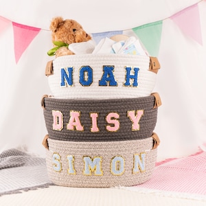 Baby Shower Gift Basket ,Personalized Newborn Gift, Adorable and Practical Baby Essentials, Personalized Basket, Baby gift