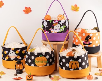 Custom Halloween Candy Bag - Personalized Trick or Treat Tote for Kids