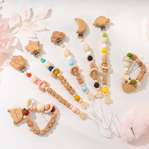 Personalized Pacifier Clip, Custom Pacifier Soother Binky Holder, Baby Shower Gift, Newborn Gift, New Birth Gift, Gift For Baby