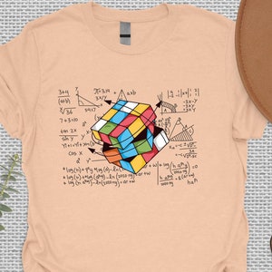 Colorful Cube Shirt, Cube Game Math T-Shirt, Rubiks Solve Lover Shirt, Mat Cube Shirt Gift,  Rubik Solution Formula T-Shirt
