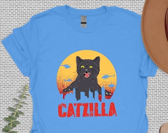 Catzilla Shirt: Humorous Cat Design - Soft Unisex Tee