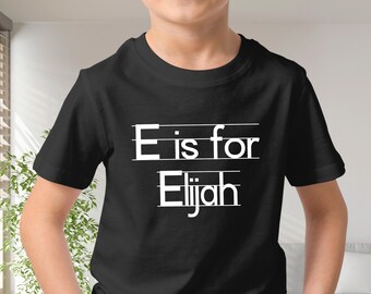Personalized Alphabet Kids T-shirt, Custom Name Shirt, Toddler Tee