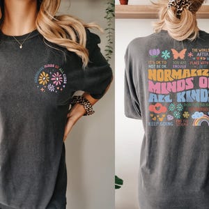 Comfort Colors Normalize Minds Of All Kinds Boho Shirt, Retro Autism Awareness, Vintage Mental Health Apparel, Teacher Autism Month Gift