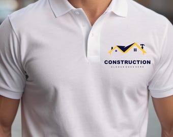Business Polo Shirt: Construction Crew Design (Custom Sizes)