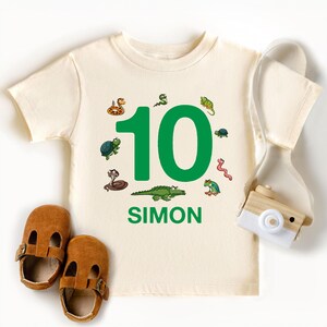 Reptile Birthday Shirt: Custom Age Design - Kids Party Tee