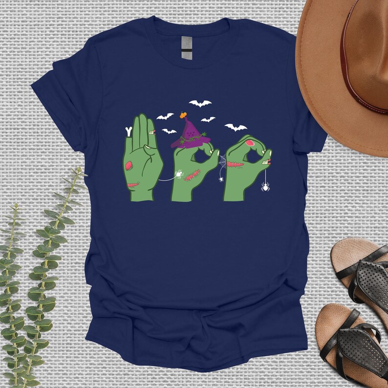 Halloween Boo ASL Shirts, Halloween Hand Sign Deaf Pride Shirt