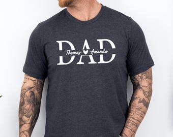 Custom Dad Shirt with Kid Names, Personalized Father’s Day Gift, New Dad T-Shirt, Custom Kids Names Shirt, Dad Gift Idea