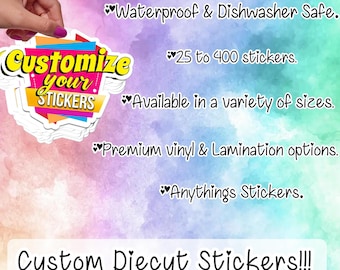 Custom Vinyl Stickers, Die Cut Stickers, Logo Stickers, Personalized Logo Stickers,Die Cut Stickers,Custom Bulk Stickers,