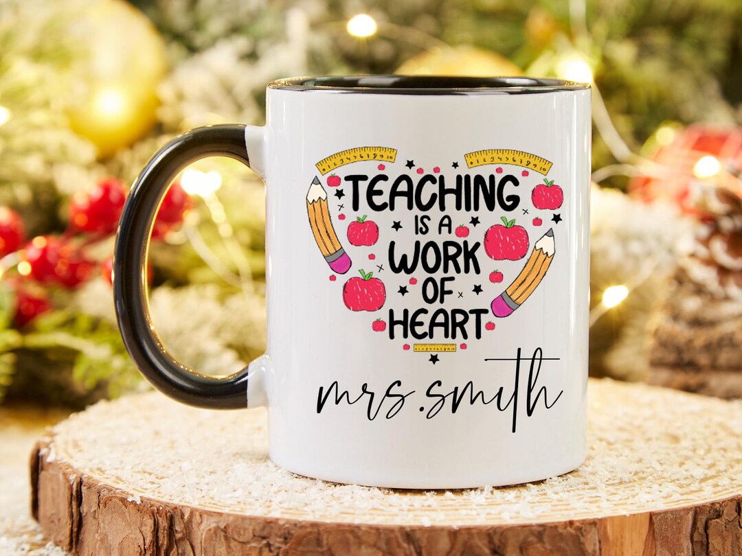 Personalized Teacher Mug, Custom Ceramic Mug for Teacher, Thank You ...