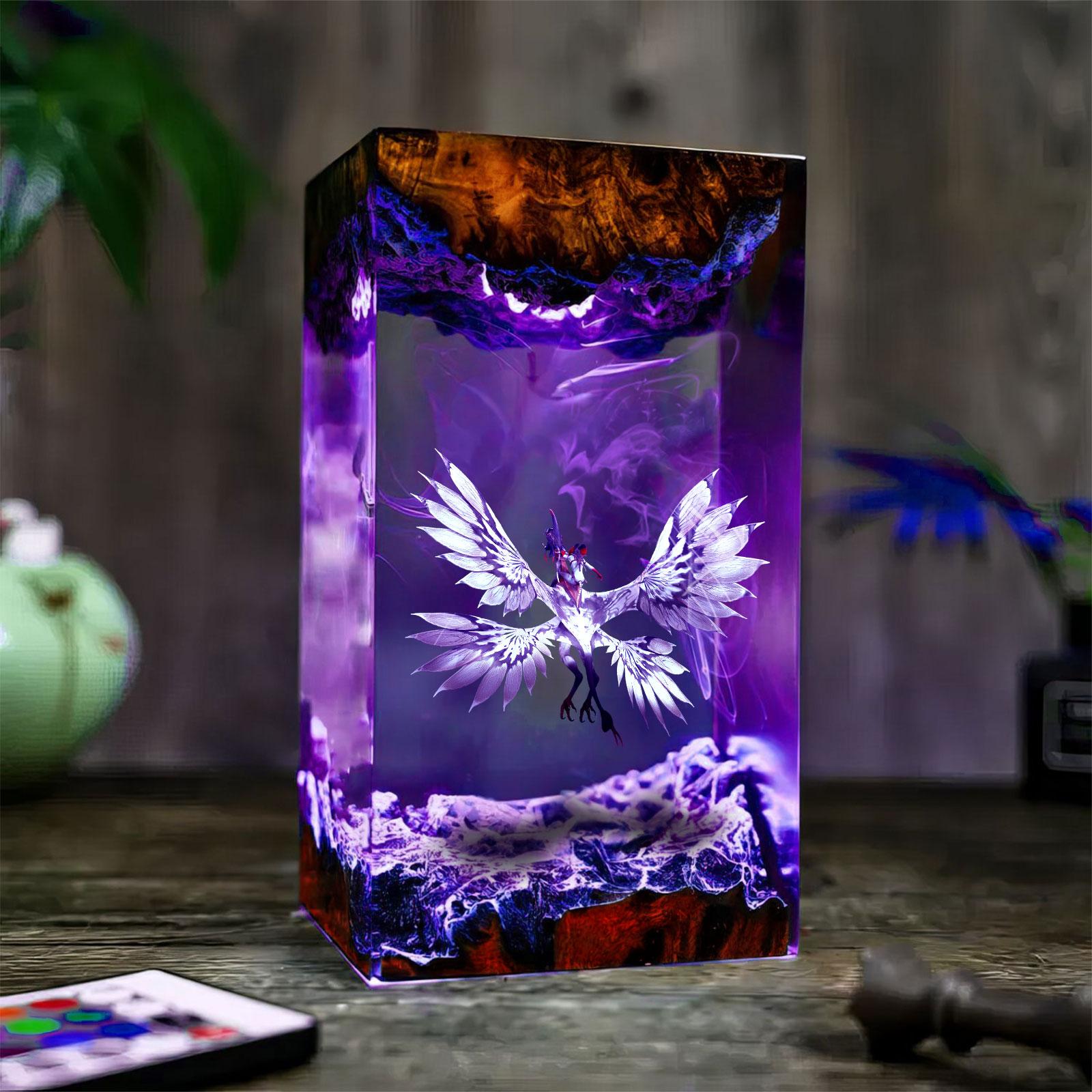 Varang and Nightwraith Avatar Resin Lamp, Fire and Ash Fantasy LED ...